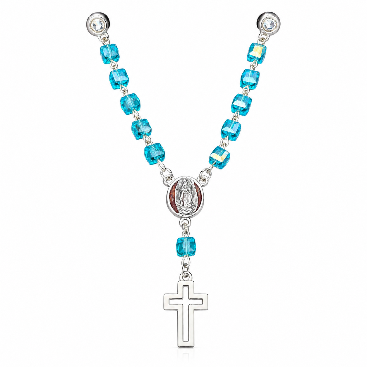 Baby Blue Rosary Pin