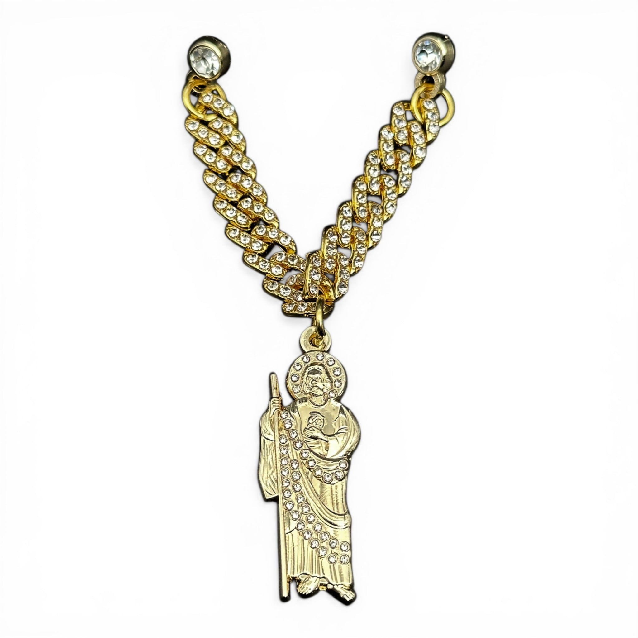 San Judas Tadeo Cuban Chain Pin