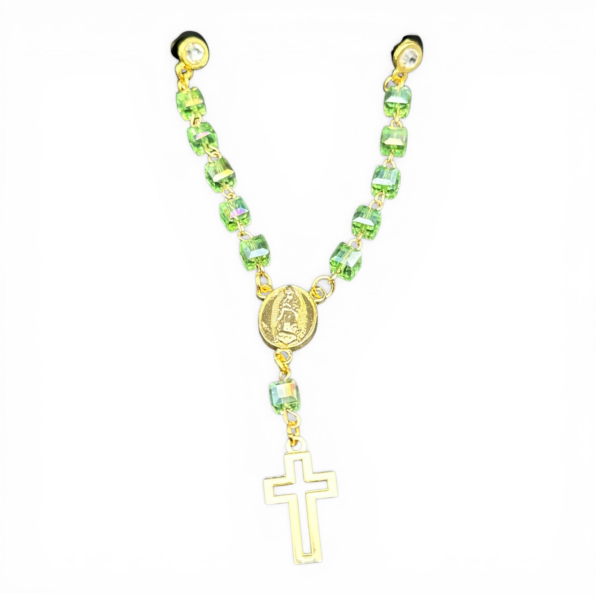 Green Rosary Pin