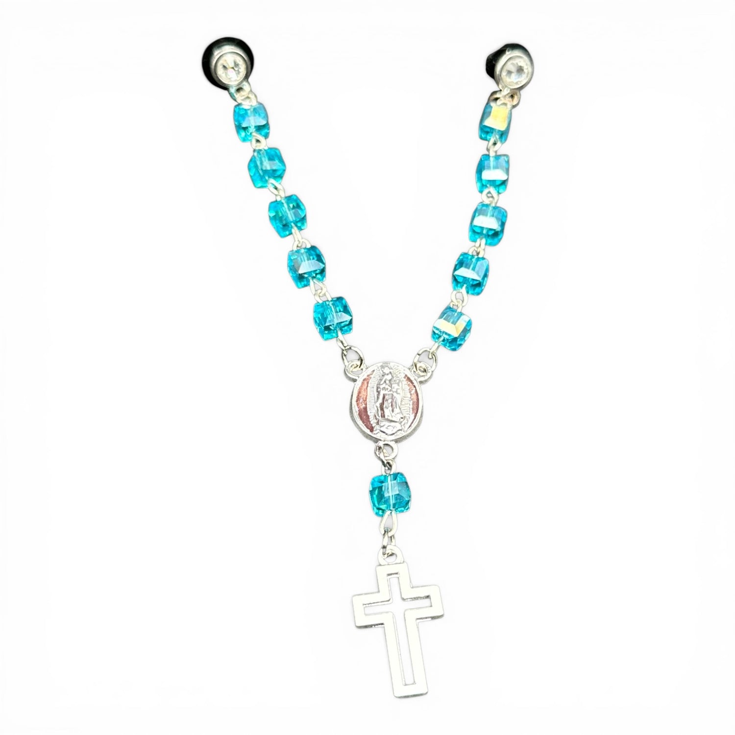 Baby Blue Rosary Pin