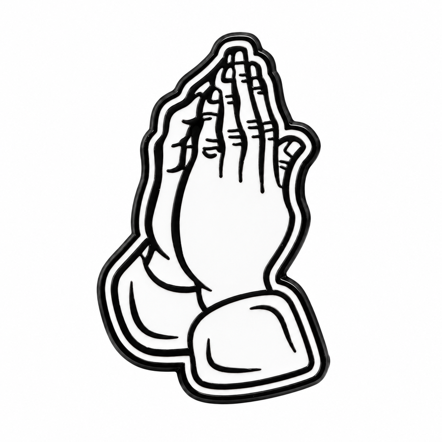 Praying Hands Glow Pin