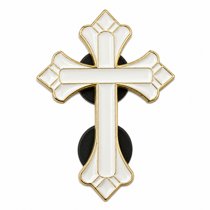 White Cross Pin
