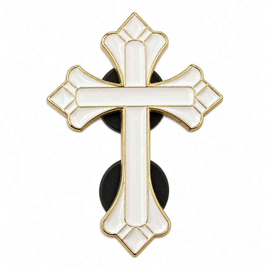 White Cross Pin