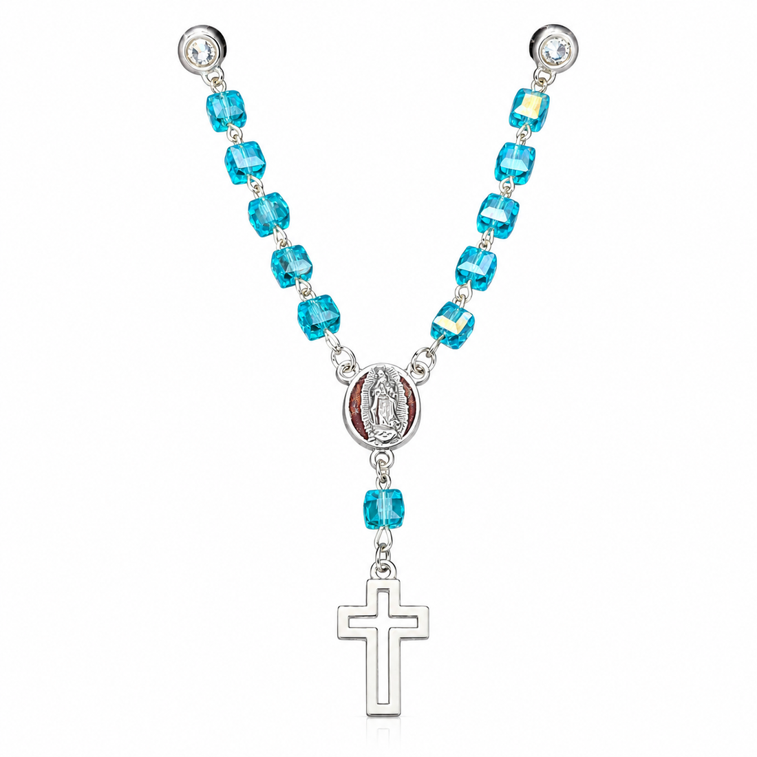 Baby Blue Rosary Pin