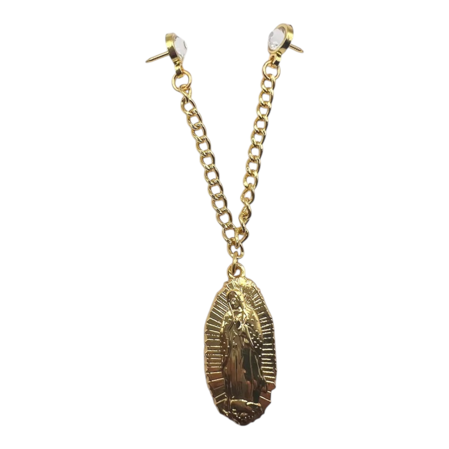 Virgin Mary Virgen De Guadalupe Cap Chain Pin