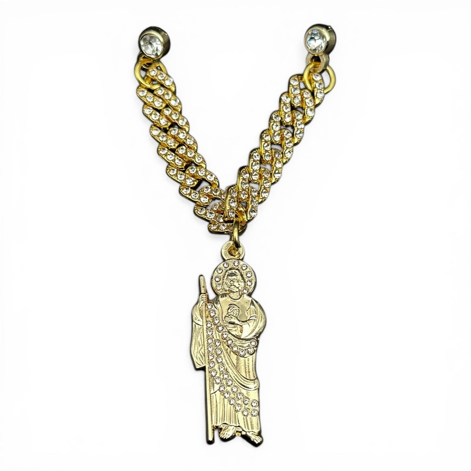 San Judas Tadeo Cuban Chain Pin