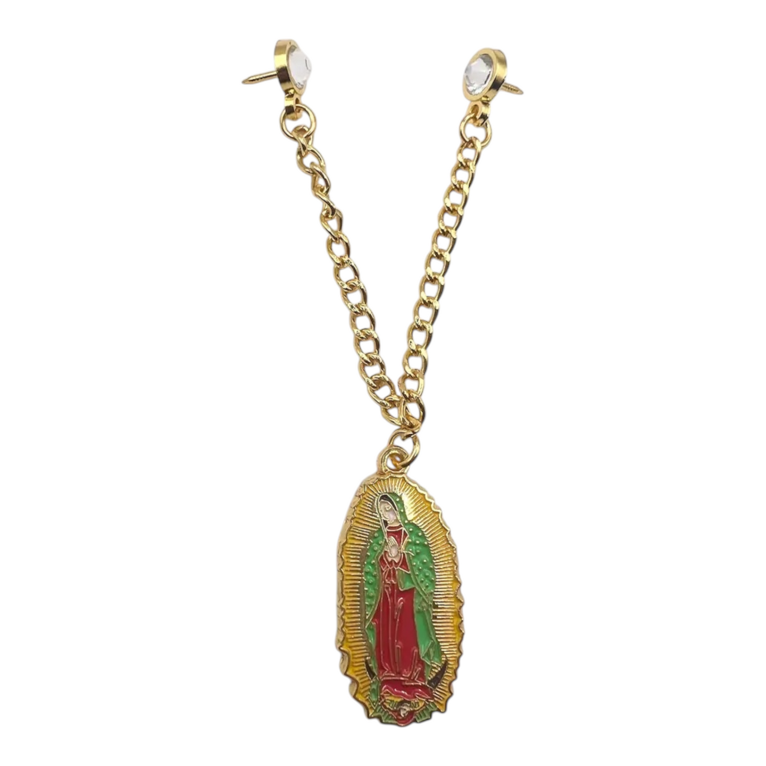 Virgin Mary Virgen de Guadalupe Cap Chain Pin