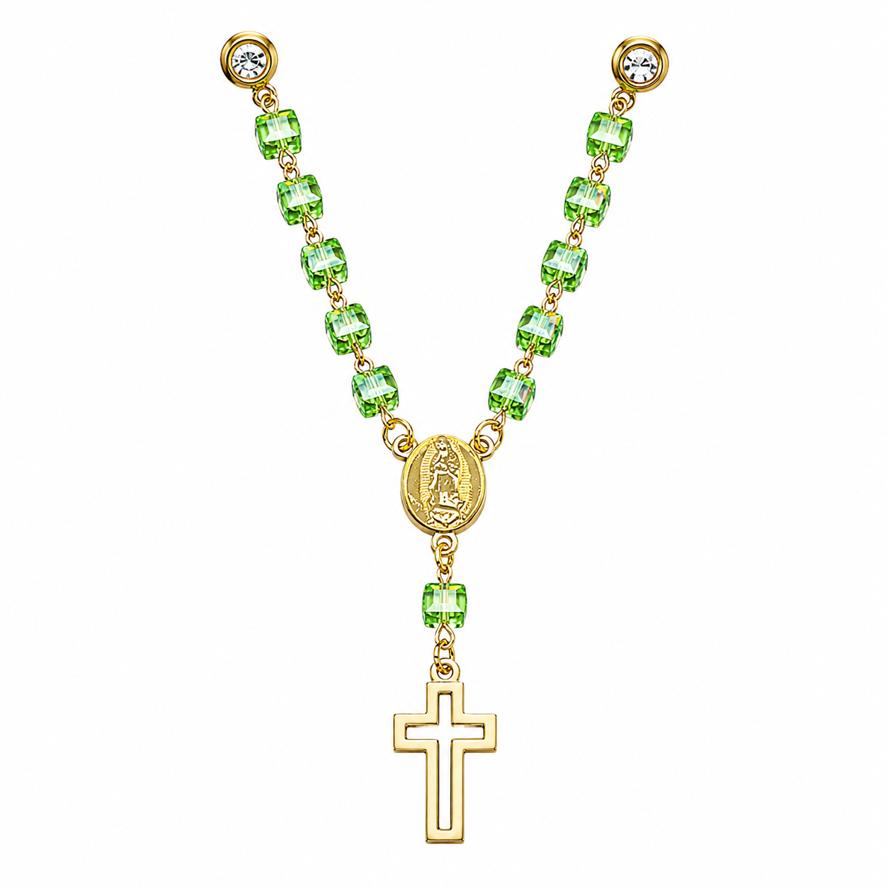 Green Rosary Pin