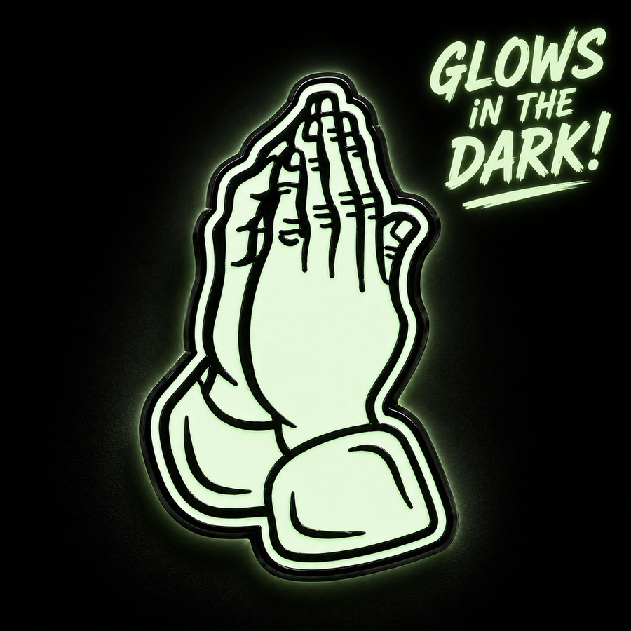 Praying Hands Glow Pin