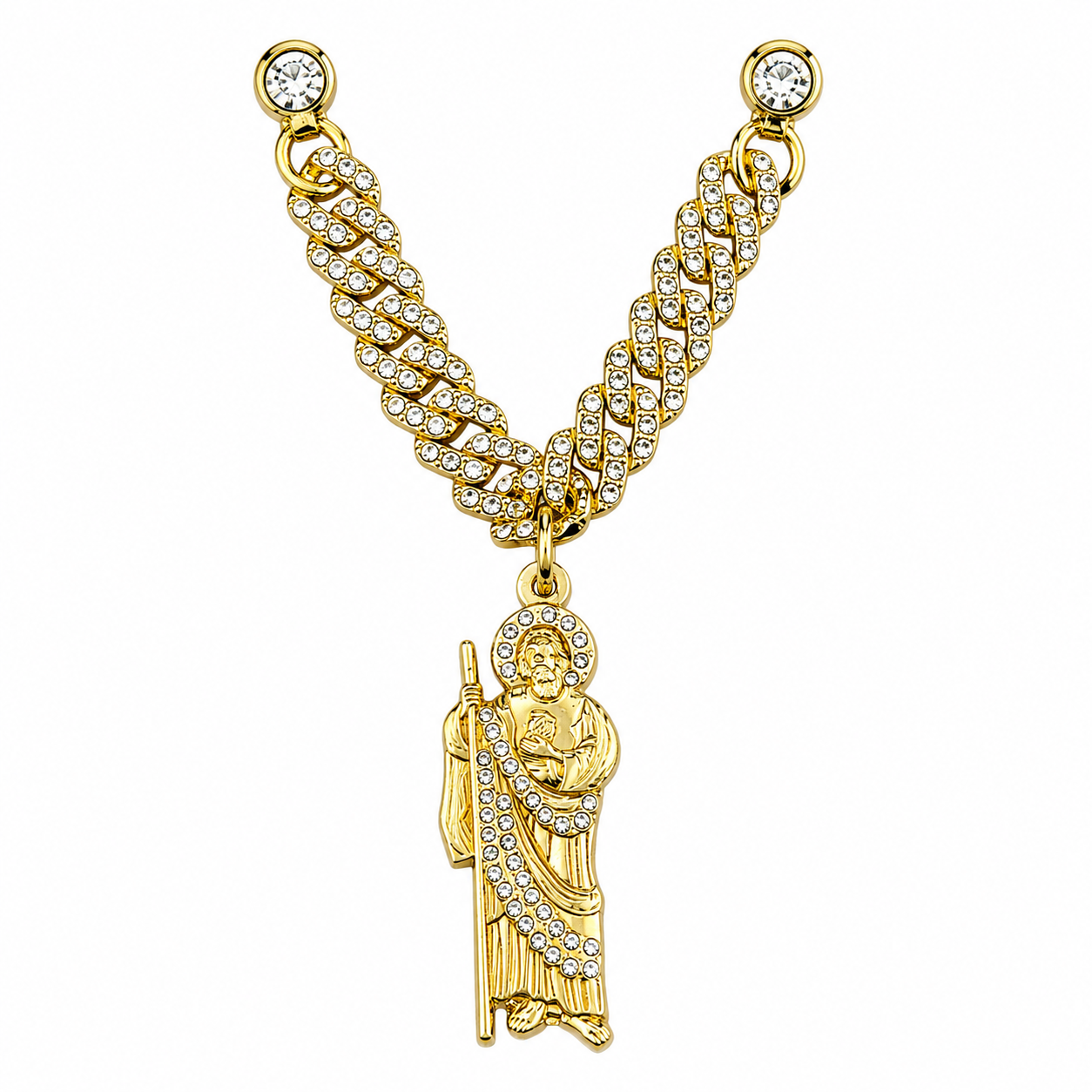 San Judas Tadeo Cuban Chain Pin